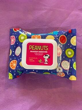 Peanuts Makeup Remover Wipes - Pink & Blue Fruit Print Pack